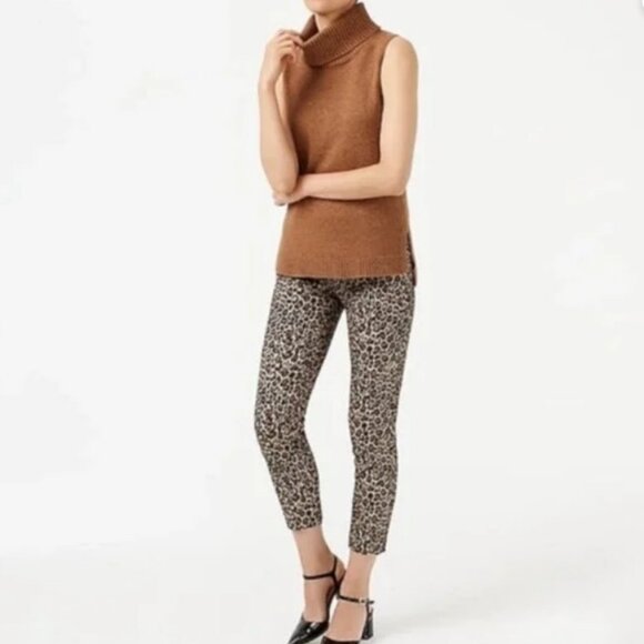 J. Crew Mercantile Fuzzy Wool Sleeveless Turtleneck Sweater Top Size S #1935 - Picture 2 of 8